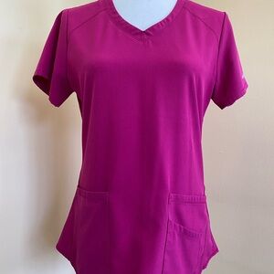 Skechers Women's Magenta Scrub Top